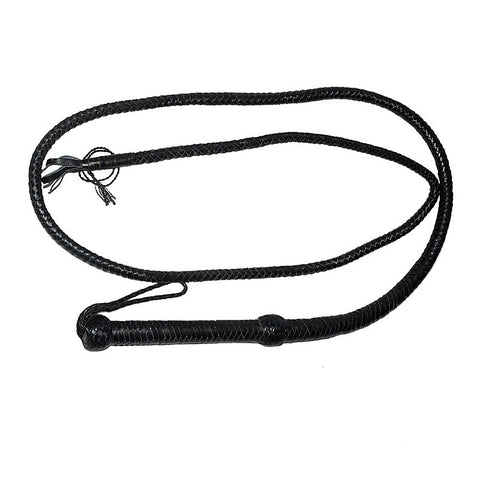 Stockmans Black Leather Whip 250cm by Hell's Couture - Whips And Crops