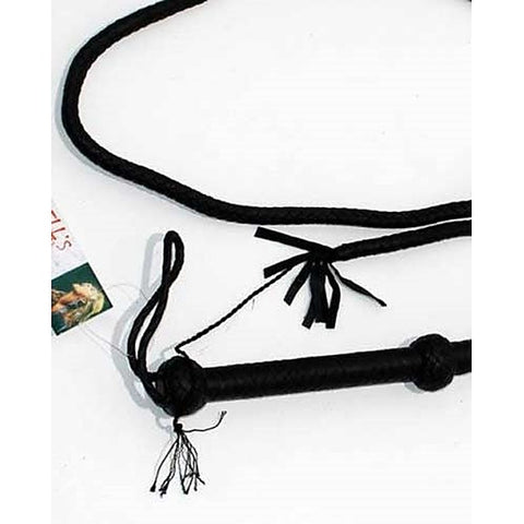 Stockmans Black Leather Whip 250cm by Hell's Couture - Whips And Crops