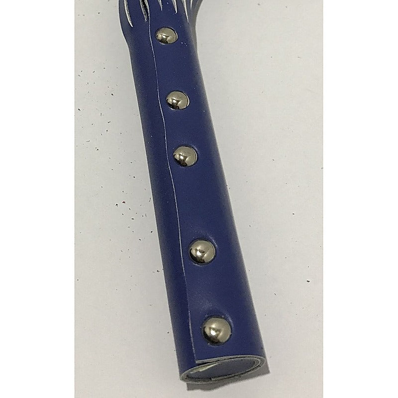 BDSM Blue Leather Whip by Hell's Couture - Whips And Crops