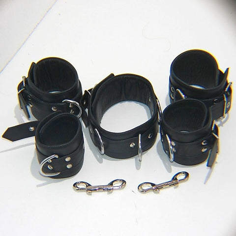 The Specialist Leather Bondage Set Bondage Restraints - Cuffs and Restraints