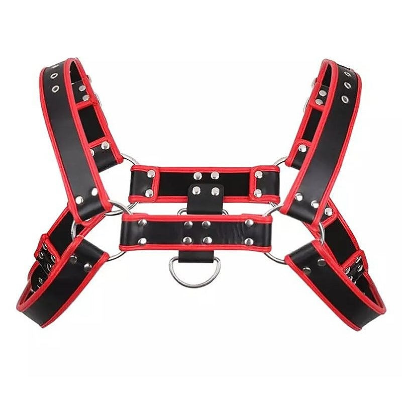 Brace Leather Body Harness Flat Studs by Hell's Couture - Cuffs and Restraints