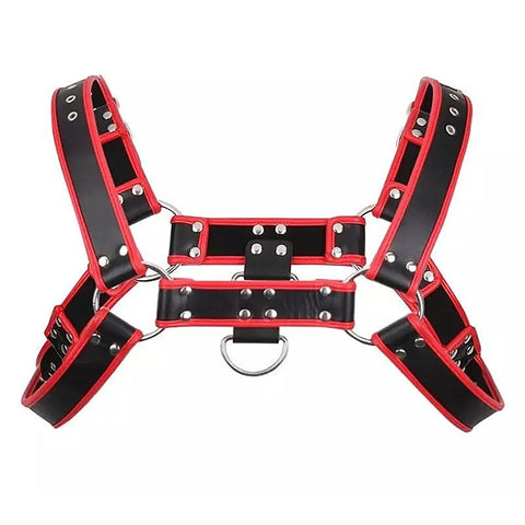 Brace Leather Body Harness Flat Studs by Hell's Couture - Cuffs and Restraints