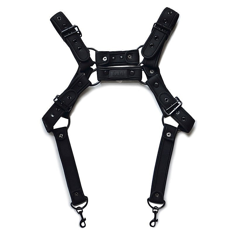D.M Neoprene Chest Harness With Suspenders By Bdstyle - Cuffs and Restraints