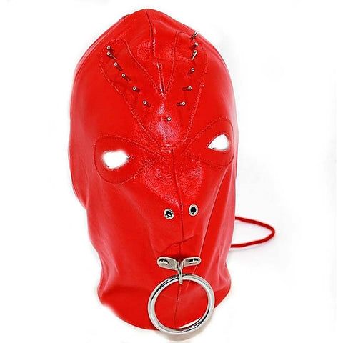 Leather Spiked Devil Hood by Hell's Couture - Bondage Hoods