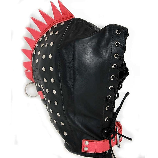 Luxurious Leather Bondage - Turtle-Shell Inspired Hood - Bondage Hoods