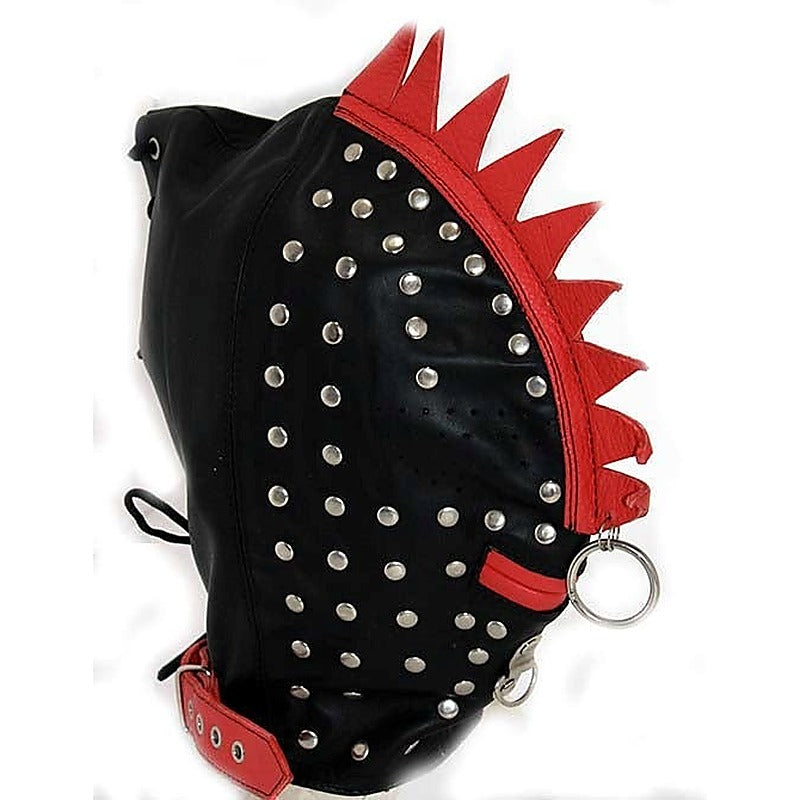 Luxurious Leather Bondage Turtle-Shell Inspired Hood - Bondage Hoods
