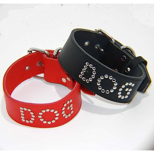 DOG Leather BDSM Collar - Fancy Dress Ups