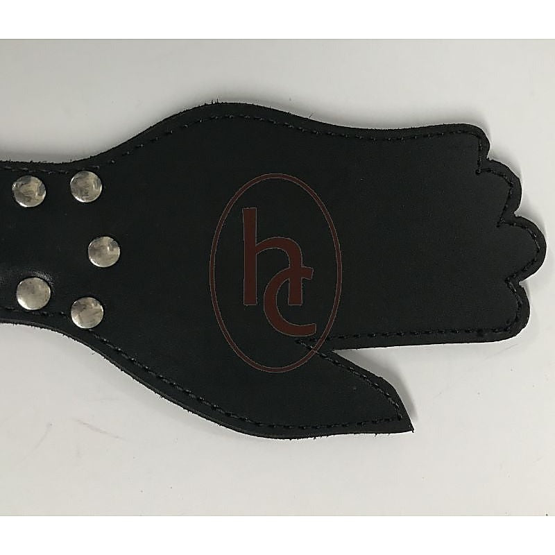 Puppy Cage Leather Hand Paddle By Hell'S Couture - Paddles And Slappers