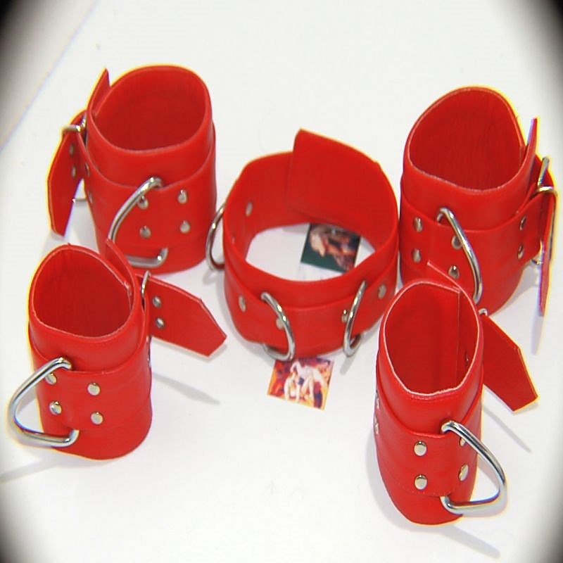 Double Eyelet Couples Restraint Set by Hell's Couture - Cuffs and Restraints