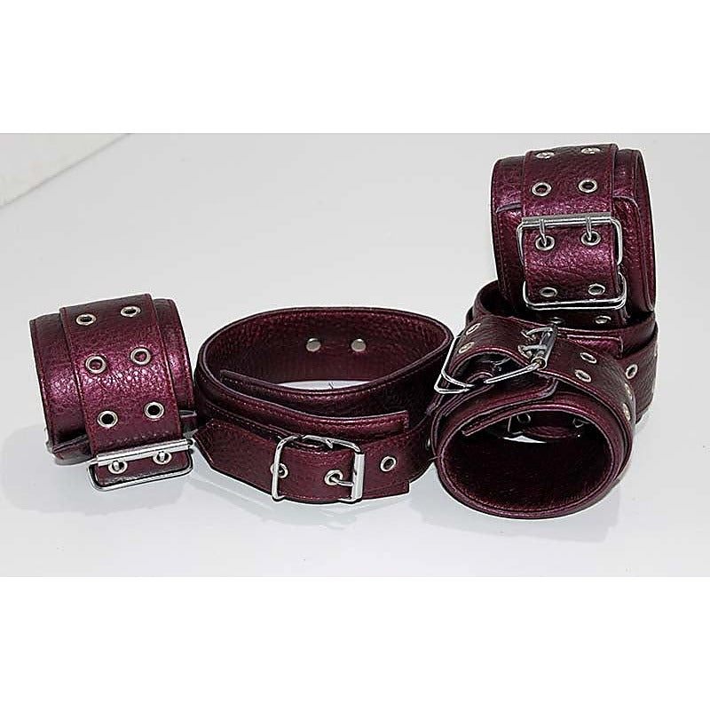 Double Eyelet Couples Restraint Set by Hell's Couture - Cuffs and Restraints