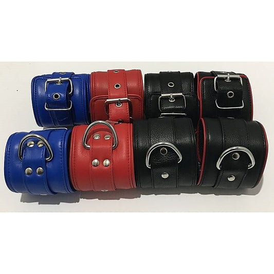 Bullish Leather BDSM Cuffs - Jelly Vibrators