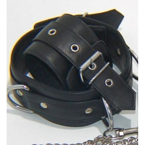 Fierce Wrist and Neck Restraints With Connecting Chain - Cuffs and Restraints
