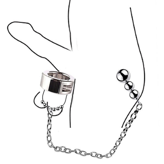 Scrotum Testicle Restraint Chain By Bdstyle - Ball and Cock Toys
