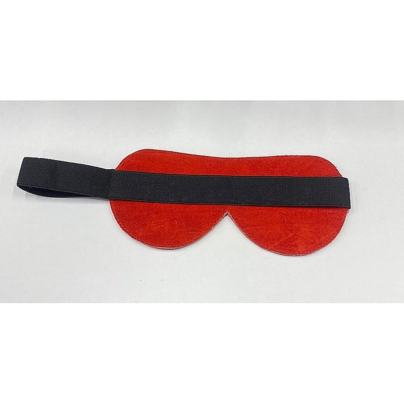 Red Leather Blindfold Bondage Blindfold by Hell's Couture - Masks And Blindfolds