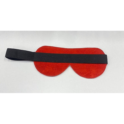 Red Leather Blindfold Bondage Blindfold by Hell's Couture - Masks And Blindfolds
