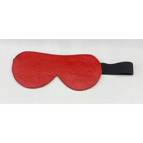 Red Leather Blindfold Bondage Blindfold by Hell's Couture - Masks And Blindfolds