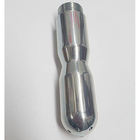 Shower Head Metal Anal Douche by Hell's Couture - Steel Sex Toys
