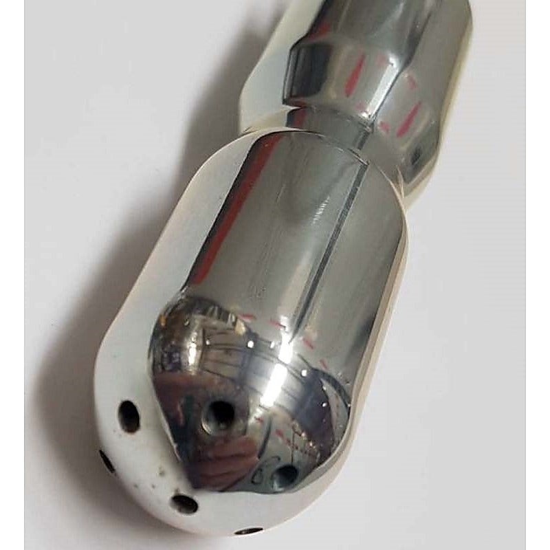 Shower Head Metal Anal Douche by Hell's Couture - Steel Sex Toys