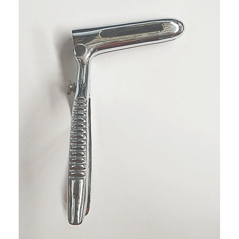 Spring Loaded Sims Rectal Speculum by Hell's Couture - Steel Sex Toys