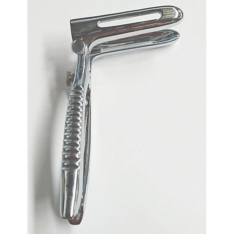 Spring Loaded Sims Rectal Speculum by Hell's Couture - Steel Sex Toys