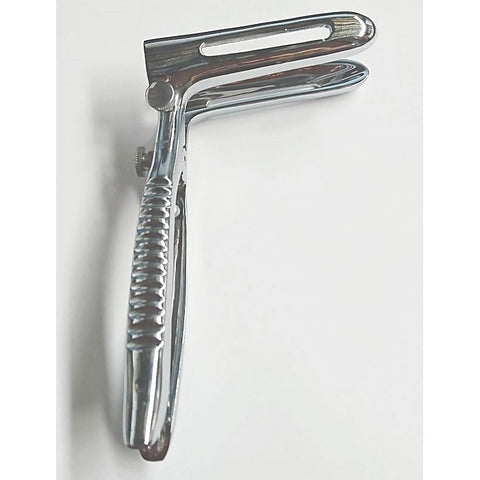Spring Loaded Sims Rectal Speculum by Hell's Couture - Steel Sex Toys