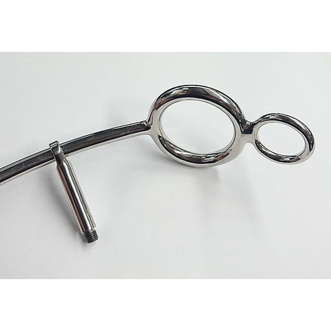 Steel Anal Hook With Cock Ring By Hell'S Couture - Spreaders and Hangers