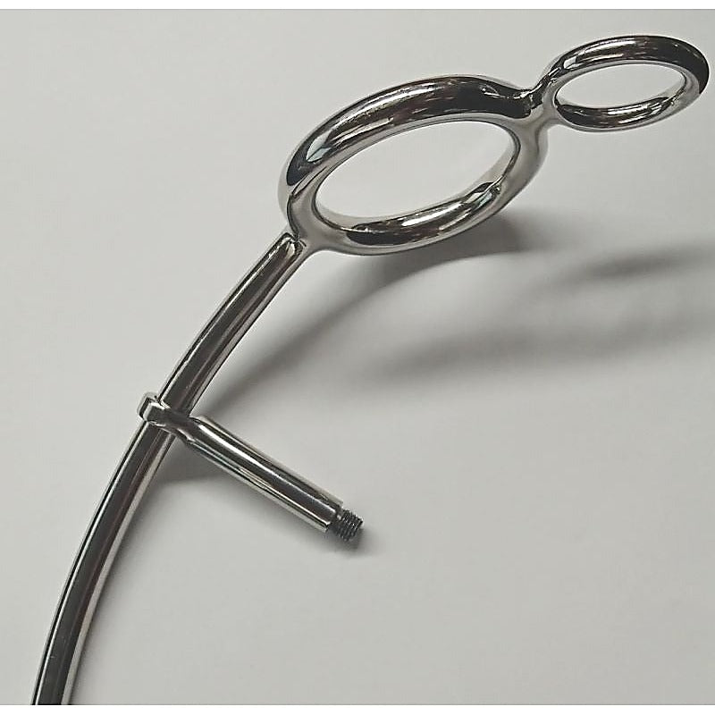 Steel Anal Hook With Cock Ring By Hell'S Couture - Spreaders and Hangers