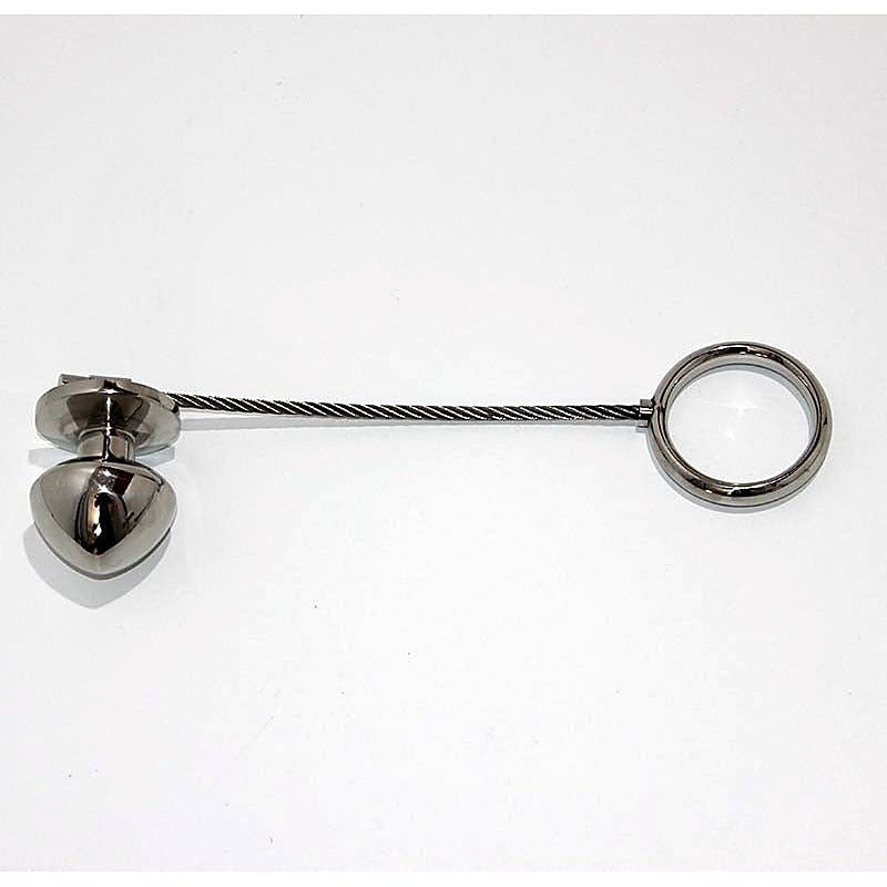 Metal Plug & Cock Ring by Hell's Couture - Spreaders and Hangers