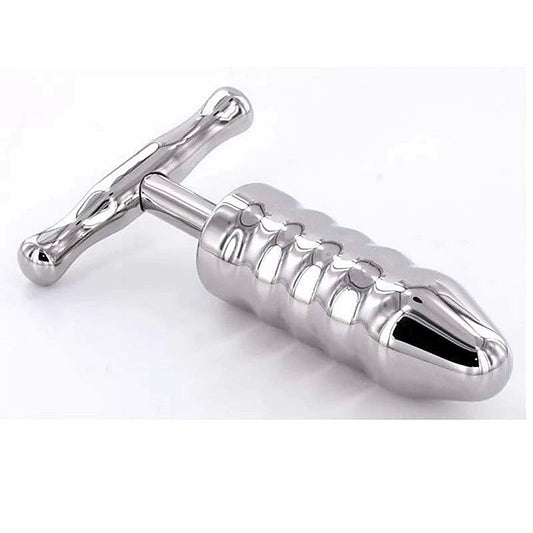 Steel Anal Rammer & T-Bar 4 Rings Handle - Anal Dildos