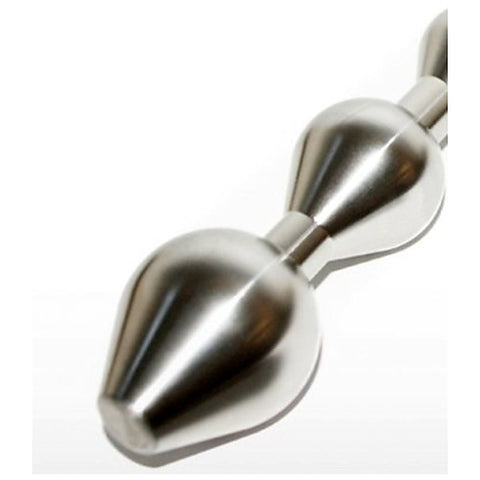 Five Stage Bulbed Steel Sex Probe by Hell's Couture - Anal Beads and Balls