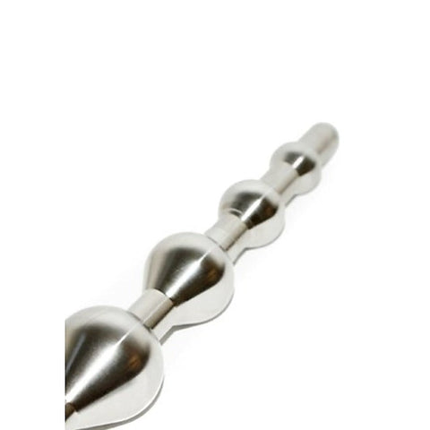 Five Stage Bulbed Steel Sex Probe by Hell's Couture - Anal Beads and Balls