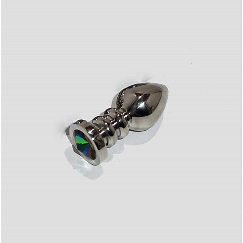 Ribbler Metal Jeweled Small Butt Plug By Hell'S Couture - Steel Sex Toys