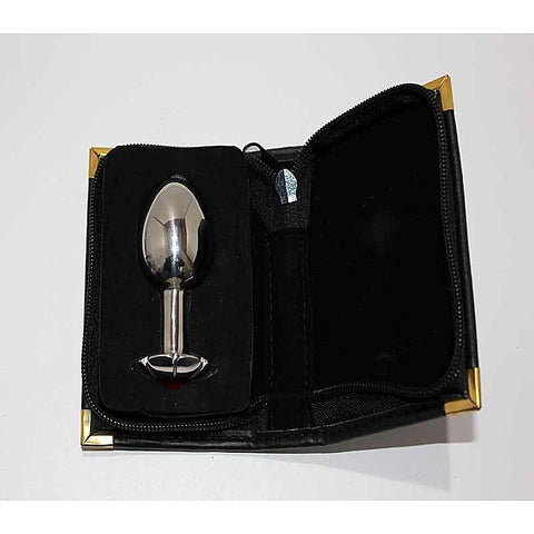 Jewelled Lotus Metal Small Anal Plug Rose Quartz - Steel Sex Toys