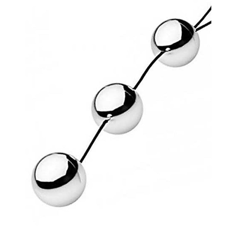 Three Ben Wa Balls Anal Beads By Hell'S Couture - Love Eggs and Kegel Exercisers