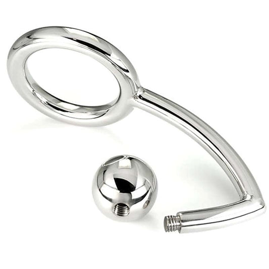 Steel Cock Ring Anal Intruder - Spreaders and Hangers