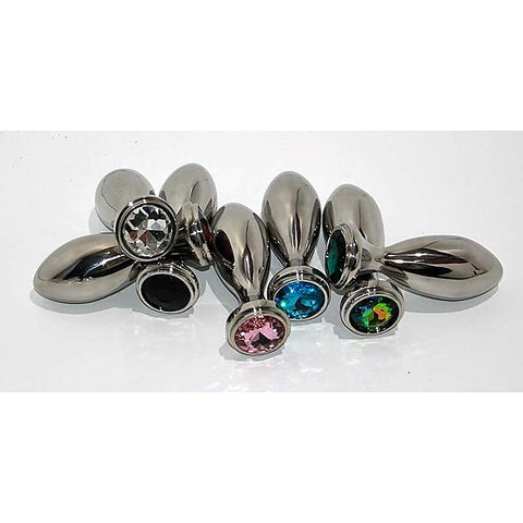 Little Boy Jewelled Medium Anal Plug - Steel Sex Toys