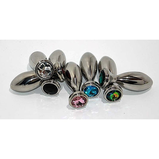 Little Boy Jewelled Medium Anal Plug Rose Quartz - Steel Sex Toys