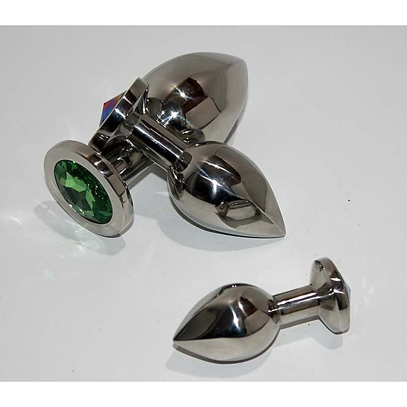Helix Jewelled Medium Anal Plug Rose Quartz - Steel Sex Toys
