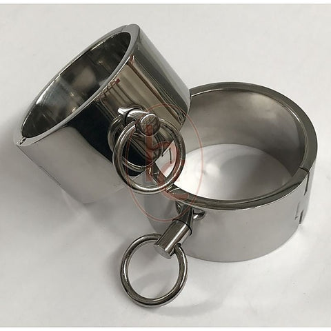Deluxe Steel Bondage Wrist Cuffs by Hell's Couture - Cuffs and Restraints