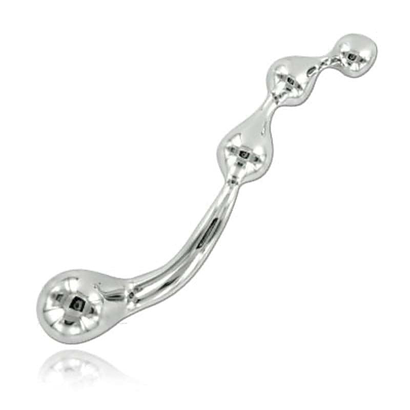 Curved Metal G Wand by Hell's Couture - Steel Sex Toys