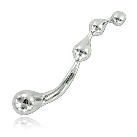 Curved Metal G Wand by Hell's Couture - Steel Sex Toys