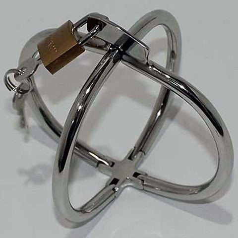 Crossover Bondage Cuffs by Hell's Couture - Cuffs and Restraints