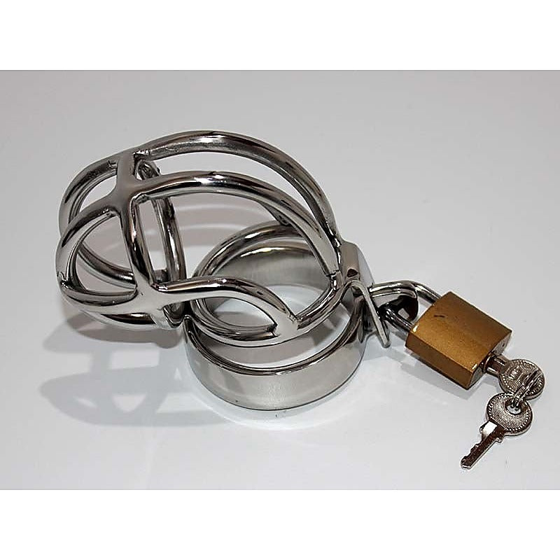 Slumpy Metal Chastity Cage by Hell's Couture - Male Chastity