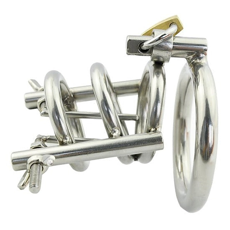 Stainless Steel Penis Stretcher & Male Chastity Device - Ball and Cock Toys