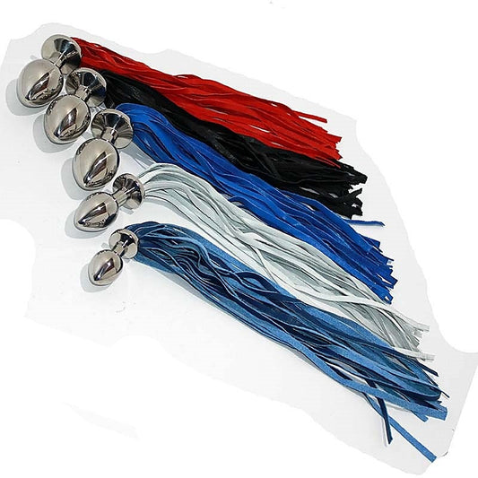 Leather Tail Small Butt Plug By Hell'S Couture - Steel Sex Toys