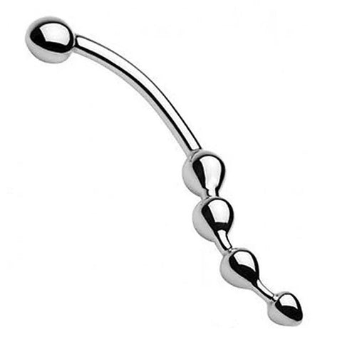 Stainless Steel Twisted Dildo by Hell's Couture - Anal Dildos