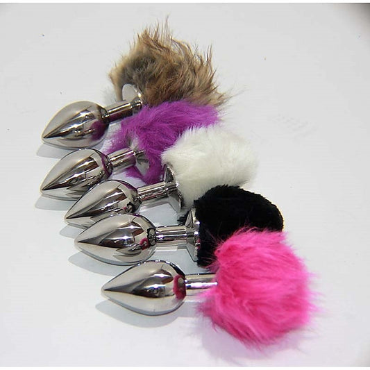 Crazy Rabbit Tail Butt Plug By Hell'S Couture - Remote Control Vibrators