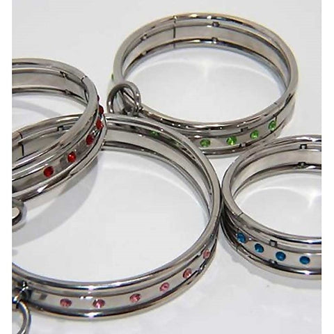 Steel Jewelled Slave Collar Large By Hell'S Couture - Collars and Leads