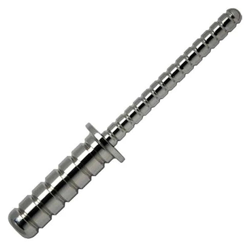 Ribbed Steel Sex Probe by Hell's Couture - Anal Dildos