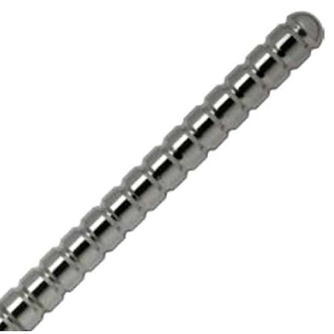 Ribbed Steel Sex Probe by Hell's Couture - Anal Dildos